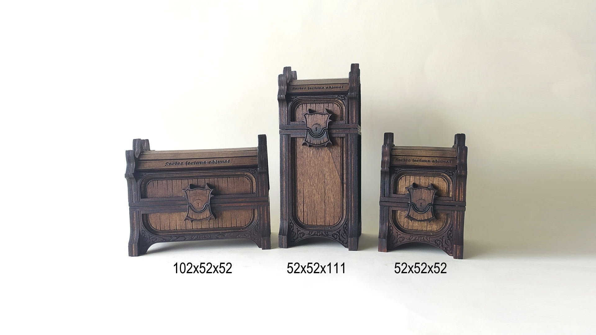 il_fullxfull.3085296900_40k1.jpg Treasure Chest Laser Cut Files: 3-in-1 SVG, PDF, CDR (Digital Product) - Image 1