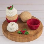 Christmas crochet patterns cupcake, Crochet cupcake pattern, Amigurumi food pattern, Crochet food pattern diy, Crochet Christmas patterns - Image 3