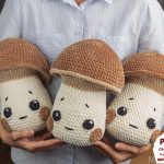 Crochet patterns Mushroom plush, Mushroom crochet plush pattern, Mushroom plushie amigurumi pattern, Kawaii amigurumi plush mushroom