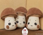 Crochet patterns Mushroom plush, Mushroom crochet plush pattern, Mushroom plushie amigurumi pattern, Kawaii amigurumi plush mushroom - Image 4