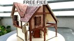 Blacksmith house 3mm, 4mm plywood. Laser cut files SVG, DXF, CDR Digital product