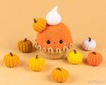 Crochet pattern pupmkin pie, Amigurumi pattern pumpkin, Crochet play food pattern, Fall crochet patterns, Amigurumi food pattern - Image 3