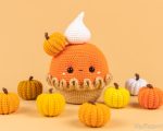 Crochet pattern pupmkin pie, Amigurumi pattern pumpkin, Crochet play food pattern, Fall crochet patterns, Amigurumi food pattern - Image 8