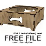 Laser Cut Dog Bowl Holder SVG DXF CDR (Digital Product)