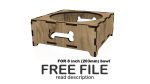 Laser Cut Dog Bowl Holder SVG DXF CDR (Digital Product)