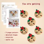 Crochet pattern Christmas donut, Christmas amigurumi food pattern, Crochet Christmas ornaments pattern, Crochet food pattern, Crochet decor - Image 2