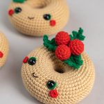 Crochet pattern Christmas donut, Christmas amigurumi food pattern, Crochet Christmas ornaments pattern, Crochet food pattern, Crochet decor - Image 4