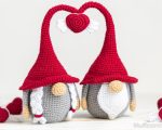 Crochet patterns gnomes with heart, Crochet gnome amigurumi pattern, Crochet valentine gnome patterns, Crochet gift for couple - Image 10