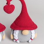 Crochet patterns gnomes with heart, Crochet gnome amigurumi pattern, Crochet valentine gnome patterns, Crochet gift for couple - Image 9