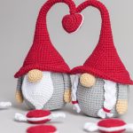 Crochet patterns gnomes with heart, Crochet gnome amigurumi pattern, Crochet valentine gnome patterns, Crochet gift for couple - Image 7