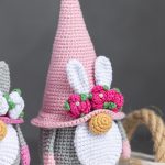 Crochet patterns Easter bunny gnomes with crochet flowers, Easter crochet carrot gnome amigurumi pattern, Crochet Easter gnomes patterns - Image 9