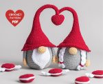 Crochet patterns gnomes with heart, Crochet gnome amigurumi pattern, Crochet valentine gnome patterns, Crochet gift for couple - Image 4
