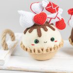 Crochet pattern Valentine pie, Cochet food pattern, Valentine day amigurumi pattern, Crochet Valentine gift pattern, Crochet cupcake pattern - Image 3