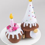 Crochet patterns Birthday gnome cupcake, Crochet gnome amigurumi pattern, Easter crochet food pattern, Crochet holiday gnome gift pattern - Image 6