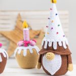 Crochet patterns Birthday gnome cupcake, Crochet gnome amigurumi pattern, Easter crochet food pattern, Crochet holiday gnome gift pattern - Image 3