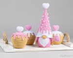 Crochet patterns gnome with heart and crochet cupcake pattern, Crochet valentine gnome pattern, Valentines day gnome crochet pattern - Image 7