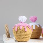 Crochet patterns gnome with heart and crochet cupcake pattern, Crochet valentine gnome pattern, Valentines day gnome crochet pattern - Image 8