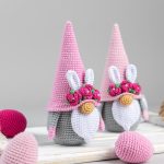 Crochet patterns Easter bunny and crochet egg pattern, Crochet gnome amigurumi pattern, Crochet Easter gnomes patterns, Crochet Easter decor - Image 3