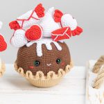 Crochet pattern Valentine pie, Cochet food pattern, Valentine day amigurumi pattern, Crochet Valentine gift pattern, Crochet cupcake pattern - Image 5