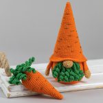 Crochet patterns gnome and carrot, Crochet Easter gnome patterns, Crochet gnome amigurumi pattern, Crochet food pattern, Gardener gift - Image 6