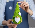 Crochet patterns Lucky gnome and four leaf clover pattern, Crochet gnome amigurumi pattern, St. Patrick's day crochet pattern, Crochet decor - Image 3