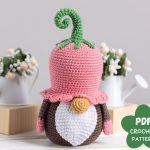 Crochet patterns Flower Gnome Campanula, Easter crochet pattern, Crochet flower gnome pattern, Crochet Birthday gnome amigurumi pattern