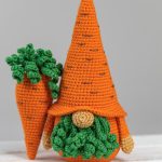 Crochet patterns gnome and carrot, Crochet Easter gnome patterns, Crochet gnome amigurumi pattern, Crochet food pattern, Gardener gift - Image 3