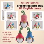Crochet patterns BUNDLE Flower gnomes, Crochet flower gnomes pattern, Mother's day gnomes amigurumi pattern, Easter decor crochet pattern - Image 2