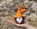 Crochet patterns amigurumi gnome with pumpkin, Crochet gnome and crochet pumpkin pattern, Halloween crochet pattern, Crochet Halloween decor - Image 8