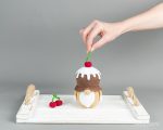Crochet patterns Birthday gnome cherry cupcake, Crochet gnome amigurumi pattern, Crochet food pattern, Crochet holiday gnome gift pattern - Image 5