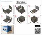Shark box 3mm, 3.175mm, 4mm, 5mm. Laser cut files SVG, DXF, CDR Digital product - Image 10