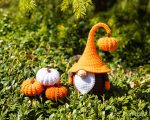 Crochet patterns amigurumi gnome with pumpkin, Crochet gnome and crochet pumpkin pattern, Halloween crochet pattern, Crochet Halloween decor - Image 9