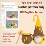 Crochet patterns Gnome and Honey Pot, Crochet gnome patterns, Gnome amigurumi pattern, Crochet food pattern - Image 2