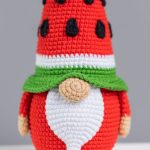 Crochet patterns Watermelon Gnome, Crochet gnome amigurumi pattern, Crochet food pattern,  Amigurumi food pattern, Crochet play food - Image 6