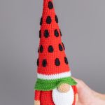 Crochet patterns Watermelon Gnome, Crochet gnome amigurumi pattern, Crochet food pattern,  Amigurumi food pattern, Crochet play food - Image 7