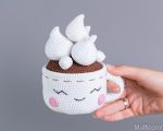 Crochet pattern mug of Hot Chocolate, Crochet play food drink, Kawaii amigurumi food pattern, Crochet food pattern, Crochet cup pattern - Image 3