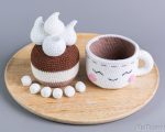 Crochet pattern mug of Hot Chocolate, Crochet play food drink, Kawaii amigurumi food pattern, Crochet food pattern, Crochet cup pattern - Image 5