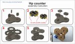Laser Cut RPG Life Counter, Dragon Scale Engraving (svg, pdf, cdr) - Image 7