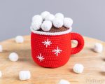 Crochet patterns Christmas gnome with mug, Christmas amigurumi gnome pattern, Crochet winter gnome pattern, Holiday gnome amigurumi pattern - Image 8