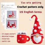 Crochet patterns Christmas gnome with mug, Christmas amigurumi gnome pattern, Crochet winter gnome pattern, Holiday gnome amigurumi pattern - Image 2
