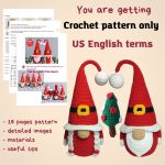 Christmas crochet patterns Santa gnomes with Christmas trees, Christmas gnomes amigurumi pattern, Crochet Christmas ornaments, Holiday gnome - Image 2