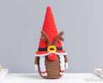 Christmas crochet patterns Reindeer gnomes, Christmas gnomes reindeer amigurumi pattern, Crochet Christmas ornaments, Winter gnomes patterns - Image 7