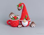 Crochet patterns Christmas gnome with mug and meringues, Christmas amigurumi pattern, Crochet winter gnome pattern, Holiday gnome pattern - Image 3
