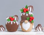 Crochet patterns Christmas gnome with cupcake and meringues, Christmas amigurumi pattern, Crochet gnome pattern, Crochet play food pattern - Image 10