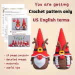Christmas crochet patterns Reindeer gnomes, Christmas gnomes reindeer amigurumi pattern, Crochet Christmas ornaments, Winter gnomes patterns - Image 2