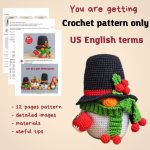 Crochet patterns Christmas Snowman gnome, Christmas amigurumi gnome pattern, Christmas crochet gnomes pattern, Crochet winter gnome pattern - Image 2