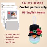 Christmas crochet patterns bundle Snowman gnomes, Christmas amigurumi crochet ornaments pattern, Christmas crochet gnomes pattern - Image 2