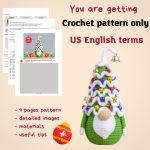 Crochet patterns Christmas tree gnome with Christmas ornements, Christmas amigurumi gnome pattern, Christmas crochet gnome pattern - Image 2