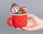 Crochet patterns Christmas gnome with mug and meringues, Christmas amigurumi pattern, Crochet winter gnome pattern, Holiday gnome pattern - Image 5