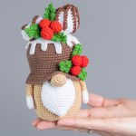 Crochet patterns Christmas gnome with cupcake and meringues, Christmas amigurumi pattern, Crochet gnome pattern, Crochet play food pattern - Image 3